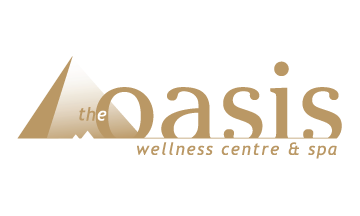 oasis wellness centre and spa logo brown logo all text with white background