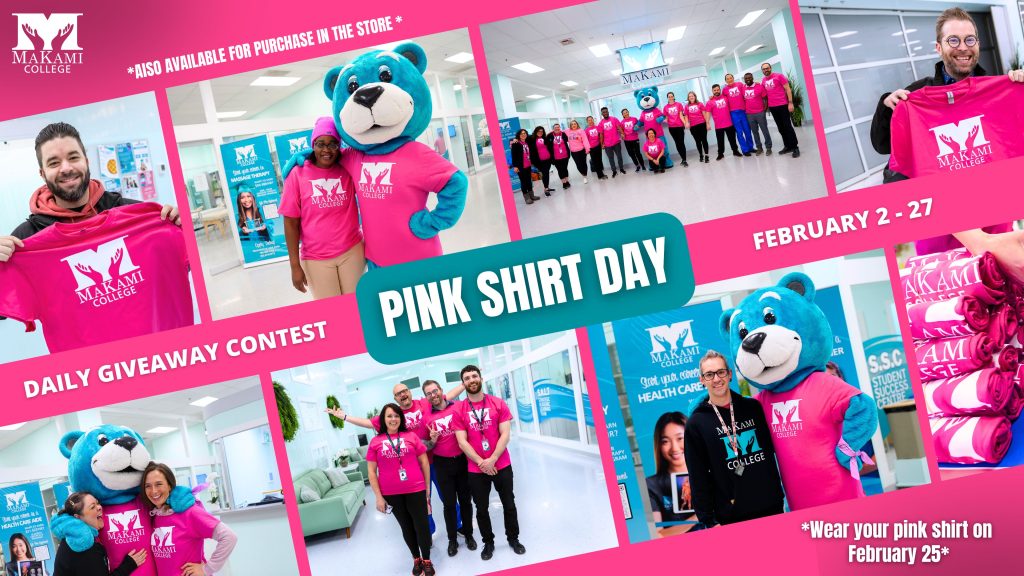 Support Pink Shirt Day with MaKami College by wearing a pink shirt on February 25, 2026, or buying a pink shirt from the school store.